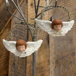 Charming Angel Ornaments with Gold Accents